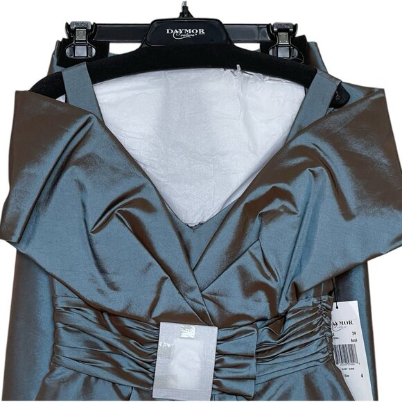 Daymor Couture Dress Set Womens Size 4 Off Shoulder Rhinestones Top And Skirt - Picture 4 of 14